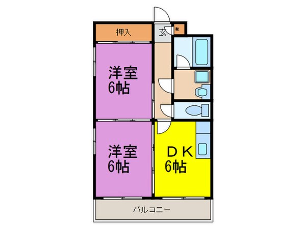 大産板付マンションの物件間取画像